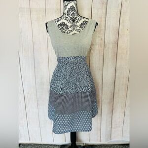 Mossimo Supply Co Women’s Grey Blue Patchwork Scoop Neck Sleeveless Mini Dress